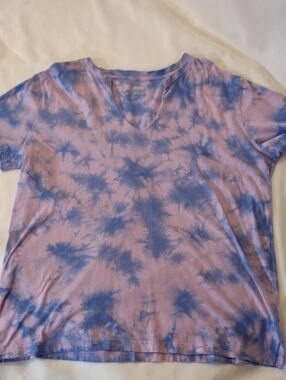 PINK by Victoria's Secret Lavender & Periwinkle Tie-Dye Tee - Size XL